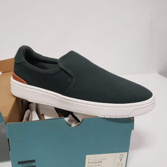 TOMS Green Men\'s Deep Forest‎ TRVL LITE Slip on Shoes - Size 7 main image 6